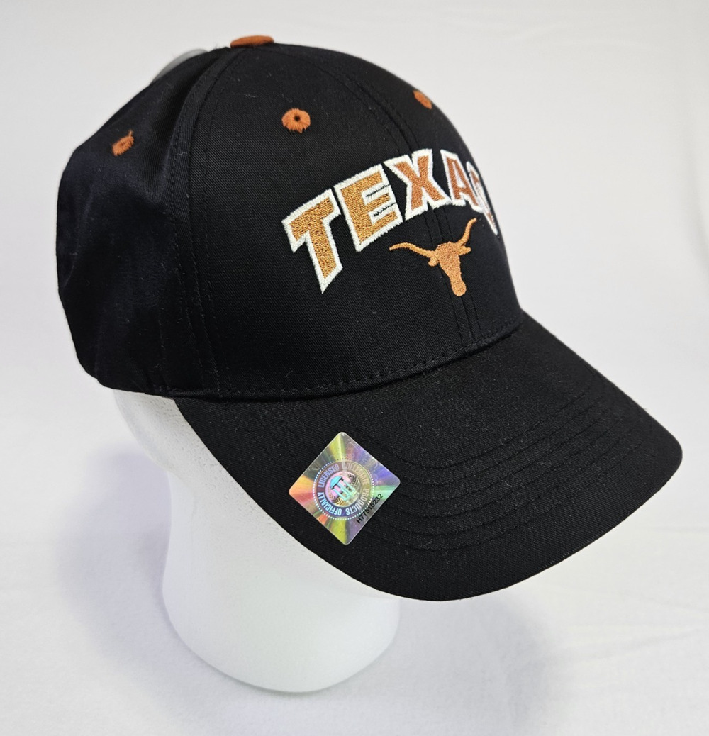 Texas Longhorns Hat Black Orange Baseball Cap Captivating Headgear Hook Horn NWT